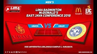 UBAYA VS UNAIR LIMA Badminton McDonalds East Java Conference Surabaya SubConference [upl. by Yesiad]