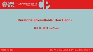 The Curatorial Roundtable Hou Hanru Paris [upl. by Llevra]