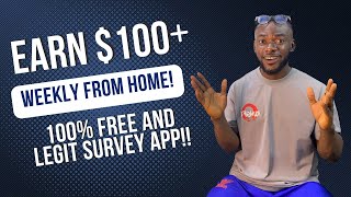 Survey App that Paid me 100 per Week from Home 100 Free and Legit [upl. by Ttegdirb]