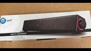 Onn pc sound bar unboxing [upl. by Orteip10]