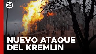 GUERRA RUSIA  UCRANIA  Nuevo ataque del Kremlin a Kiev [upl. by Phillis]