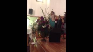 First Lady Donishisa Ballard singing before the sermon [upl. by Aerahs]