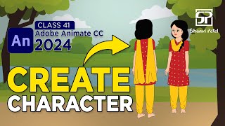 Adobe Animate CC 2024 Advance Level Import and Create Character  Learn 2D Animation [upl. by Colis]