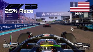 F1 2023 GAME  25 Race Miami  Sergio Perez  PS4 Gameplay [upl. by Nibbs569]