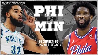 Minnesota Timberwolves vs Philadelphia 76ers Full Game Highlights  Dec 20  2024 NBA Season [upl. by Dorey]