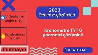 KronoMetre TYT matematik geometri çözümleri [upl. by Morvin]