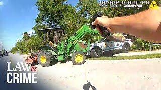 Bodycam Man Tried Murdering Cop and College Students with Stolen Tractor Police Say [upl. by Erdah319]