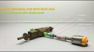 How to Make RC Universal Join Rear Axle for RC Heavy Truck OffRoad Remote Control handmade [upl. by Blain]