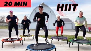 20 Minute HIIT Rebounder Workout Good Music [upl. by Abraham477]