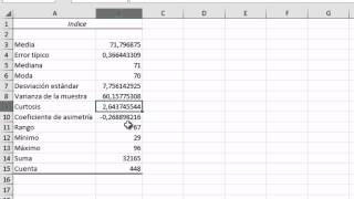 Función Análisis de Datos en Excel Estadiística Descriptiva [upl. by Nyrb]