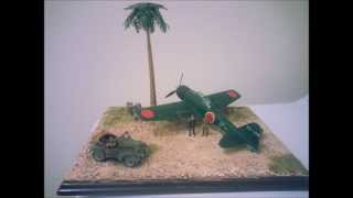 148 Hasegawa a6m3 zero type 32 Diorama [upl. by Enerehs]