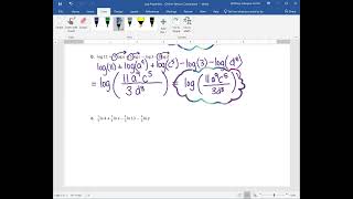 Condensing Logarithmic Expressions [upl. by Anived709]