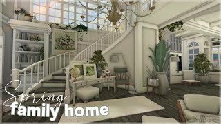 Bloxburg  Realistic Elegant TwoStory Spring Family Home  Roblox  House Build [upl. by Nylkoorb704]