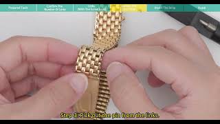 BERNY 2166L Watch strap adjustment tutorial video [upl. by Danyelle]