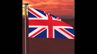 British National Anthem quotGod Save The Kingquot With British Flag [upl. by Sifan]