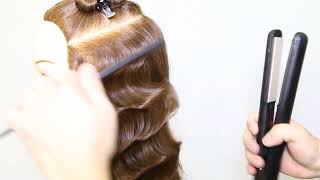 flat iron style  marcel wave  핑거웨이브 매직드라이  finger wave magic dry [upl. by Schalles]