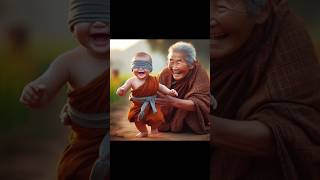 So cute little monk🤯🔥🔥 cutebaby🥰🫧🔥💐 funny🥳 new👍🏻 viral trending youtubeshorts subscribe like [upl. by Towney]