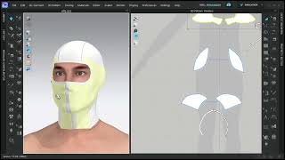 how to create ninja mask with hoodie clo3dmarvelous designer projectclo3d marvelousdesigner [upl. by Jakob]