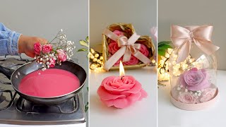 9 Magníficas Ideas con VELAS y FLORES para Regalar a MAMÁ 9Manualidades para el Día de la Madre [upl. by Ilenay785]