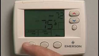 How to Operate a Emerson 1F80 Programmable Thermostat [upl. by Nnylaf]