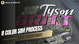 8 Color Sim Process Screen Printing How To [upl. by Scales94]