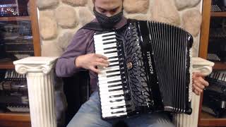 SCANAIRISMBK  Black Scandalli Air I S Piano Accordion LMMM 41 120 5499 [upl. by Wheelwright]