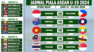 Jadwal Lengkap Piala AFF U19 2024 Timnas Indonesia Siap Juara [upl. by Sontag]