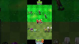 Pvz 2 Vs Pvz  Mega Gatling Pea Scaredy Shroom Sea Shroom Plant Team Vs Bucket zombie Team [upl. by Annailuj]