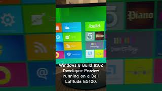 Windows 8 Developer Preview on a Dell Laditude E5400 windows dell windowspc [upl. by Uaeb]