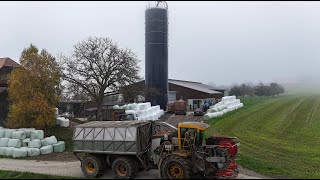 Neues Hochsilo 713 m3 🇨🇭🌽 bei der Erstbefüllung mit Mais mit Hochleistungsgebläse [upl. by Hannie]