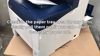 How to Resolve a Paper Jam  Xerox  C405C4006605 [upl. by Lebbie]