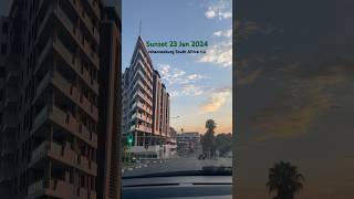 City driving in Johannesburg South Africa Today  23 January 2024 africa sunset drive city [upl. by Berta]