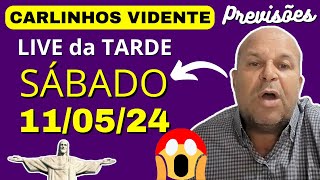 CARLINHOS VIDENTE PREVISÕES LIVE da TARDE SÁBADO 110524 🇧🇷🙏carlinhosvidente previsões [upl. by Narud]