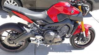 Yamaha FZ09 with extreme blaster straight pipe [upl. by Cherri]