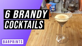 Cocktails with Brandy  6 Quick and Easy Recipes [upl. by Haisi219]