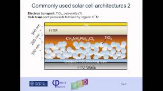 Tomas Leijtens  Sstability in methylammonium lead trihalide perovskite solar cells [upl. by Enilekaj]