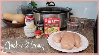 Crockpot Chicken and Gravy  Dump and Go Crockpot Meal  Chicken Crockpot Recipe [upl. by Narda]