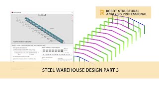 3D portal frame building tutorial in Autodesk Robot Structural Analysis [upl. by Nuahsel525]