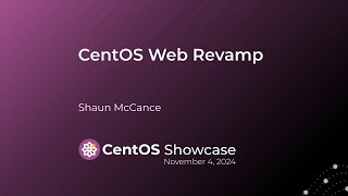 CentOS Web Revamp [upl. by Philoo]