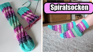 Spiralsocken stricken [upl. by Frankie]