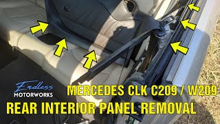 Removing the Rear Interior Door Panel on a Mercedes CLK C209  W209  A209 [upl. by Adela565]