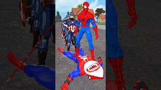 SpiderMan Sword Attack Captain America Saves Black Spider From Shark Spider spiderman marvel [upl. by Attah788]