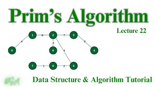 Prim’s Algorithm  Minimum Spanning Tree  Graph Data Structure  Data Structure amp Algorithm dsa [upl. by Ellehcin]