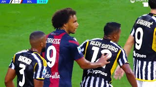 HOW GOOD is Joshua Zirkzees HoldUp Play vs Juventus [upl. by Inttirb459]