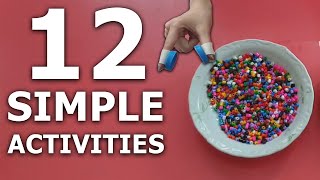 12 Simple Activities to do at Home for 45 Year Olds  Easy Craft For Kids [upl. by Eylrahc530]