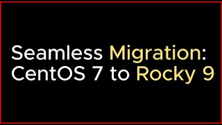 How to migrate centOS7 to Rocky 9  the easiest way록키 리눅스 마이그레이션 하는법 [upl. by Adniles]