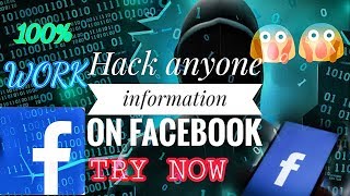 How to hack anyone information on facebook  Stalk scan [upl. by Eelta]