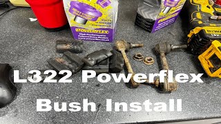 L322 Range Rover Powerflex Rear Anti Roll Bar Bushes amp Drop Links Install [upl. by Ramirol]