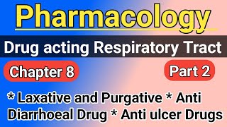 Pharmacology Chapter 8 in hindi  Laxative and purgative  Anti  Diarrhoeal Drugs Anti ulcer drug [upl. by Ladonna]