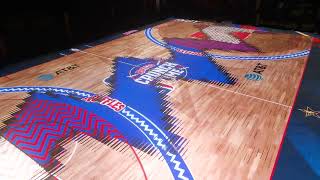 NBA UNVEILS STATEOFTHEART LED COURT FOR ALLSTAR 2024 EVENTS TAKING PLACE AT LUCAS OIL STADIUM [upl. by Agneta532]